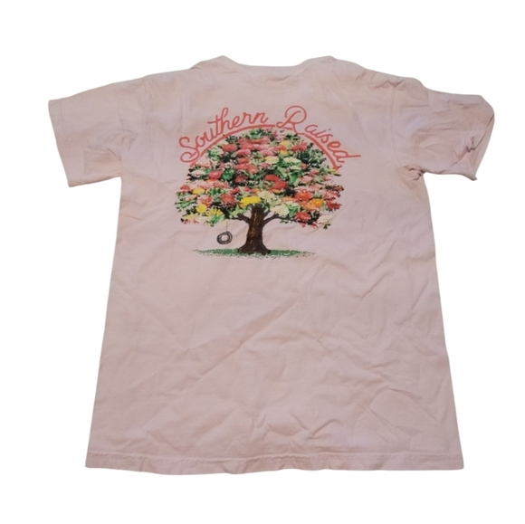 Comfort Colors Southern Raised Company Pink Colorful Tree Tee Size Small - Picture 1 of 9